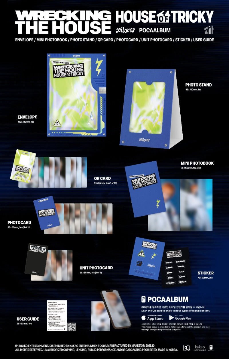 xikers 6th Mini Album HOUSE OF TRICKY : WRECKING THE HOUSE (POCAALBUM) + TOKTOQ Gift – album ( / / ) | HobiEgo