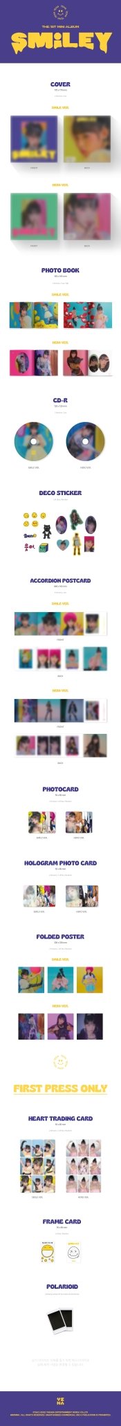 YENA 1st Mini Album SMiLEY – album (Smile / / ) | HobiEgo