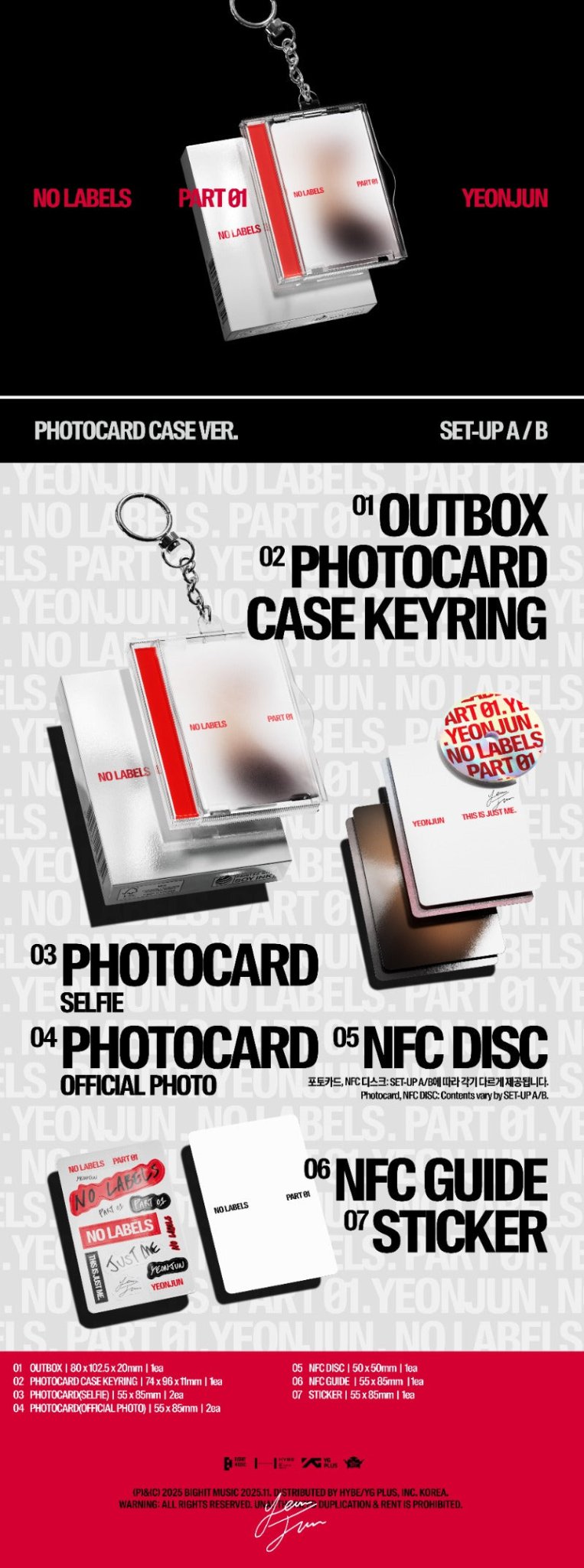 YEONJUN 1st Album 'NO LABELS: PART 01' (Photocard Case Version) – album ( / / ) | HobiEgo