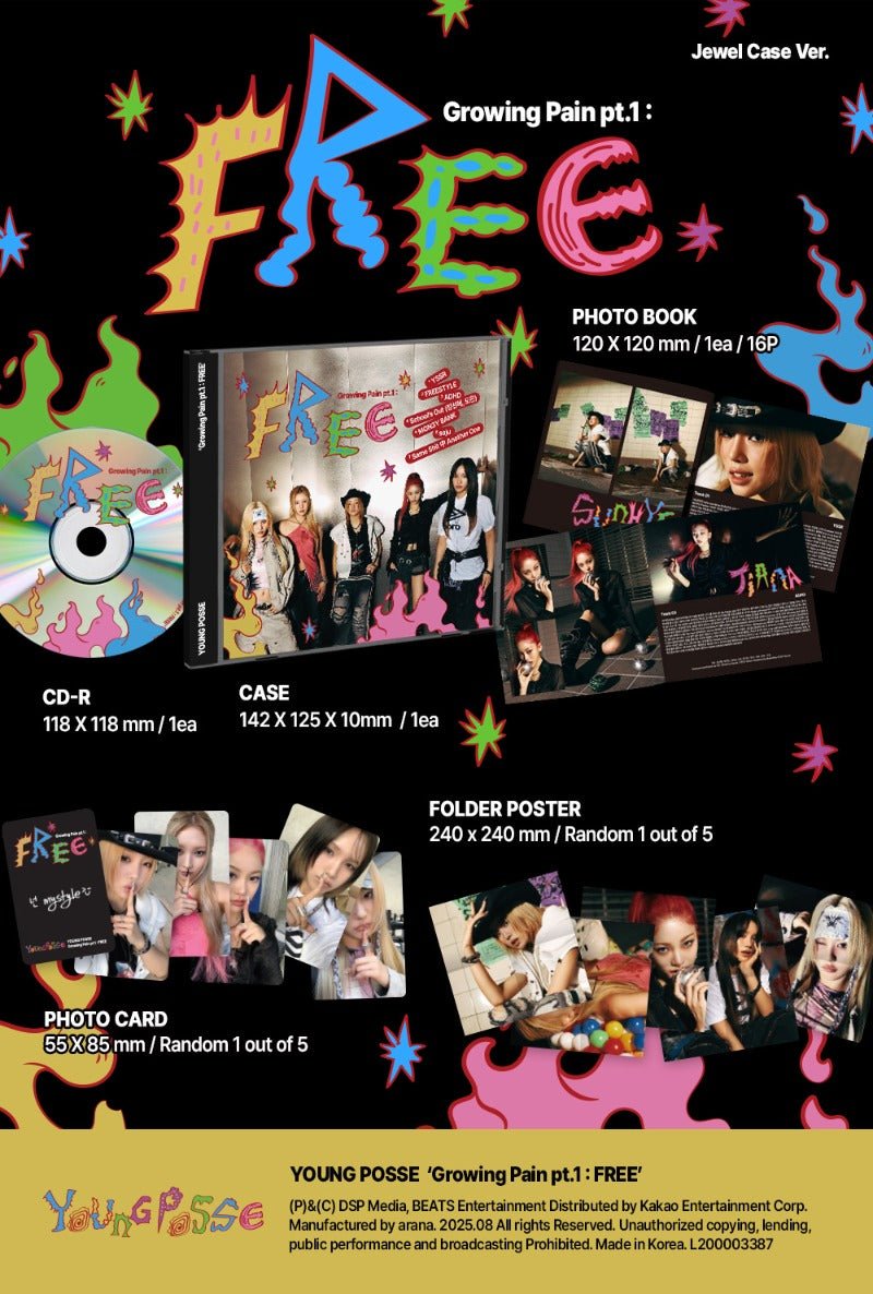 YOUNG POSSE EP Growing Pain pt.1 : FREE (Jewel Case Version) – album ( / / ) | HobiEgo