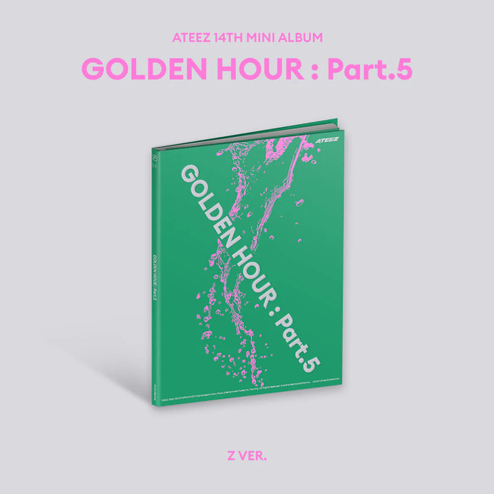PRE-ORDER ATEEZ 14th Mini Album GOLDEN HOUR : Part.5 + Sound Wave POB