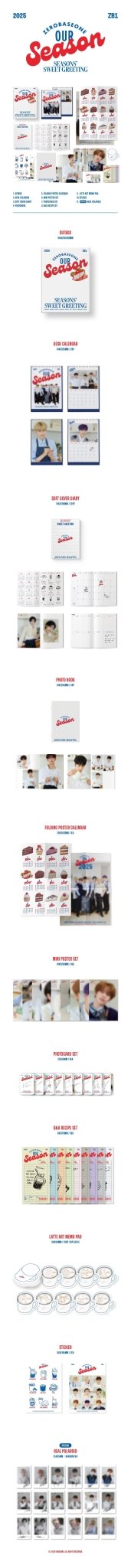 ZEROBASEONE 2025 Season's Greetings OUR Season + Aladin POB – Season's Greetings ( / / ) | HobiEgo