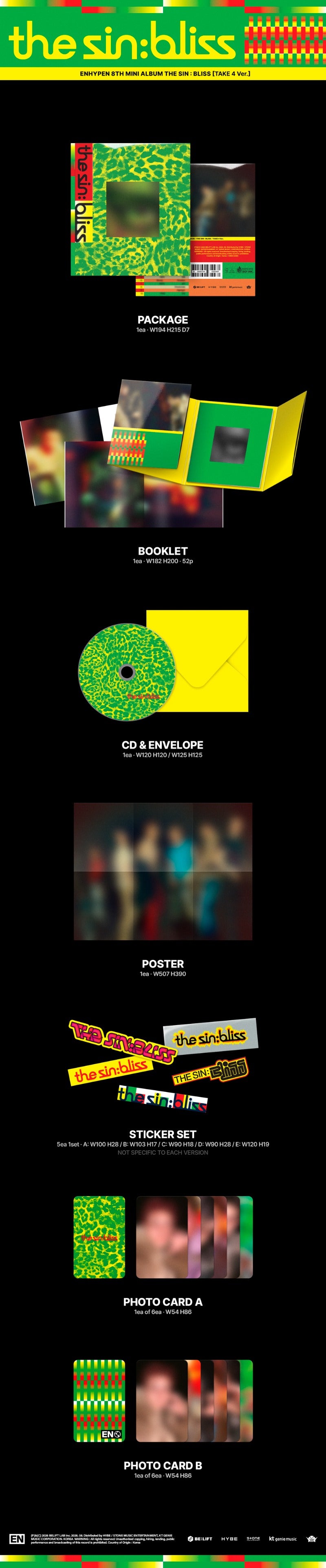 PRE-ORDER ENHYPEN 8th Mini Album THE SIN : BLISS + Aladin POB