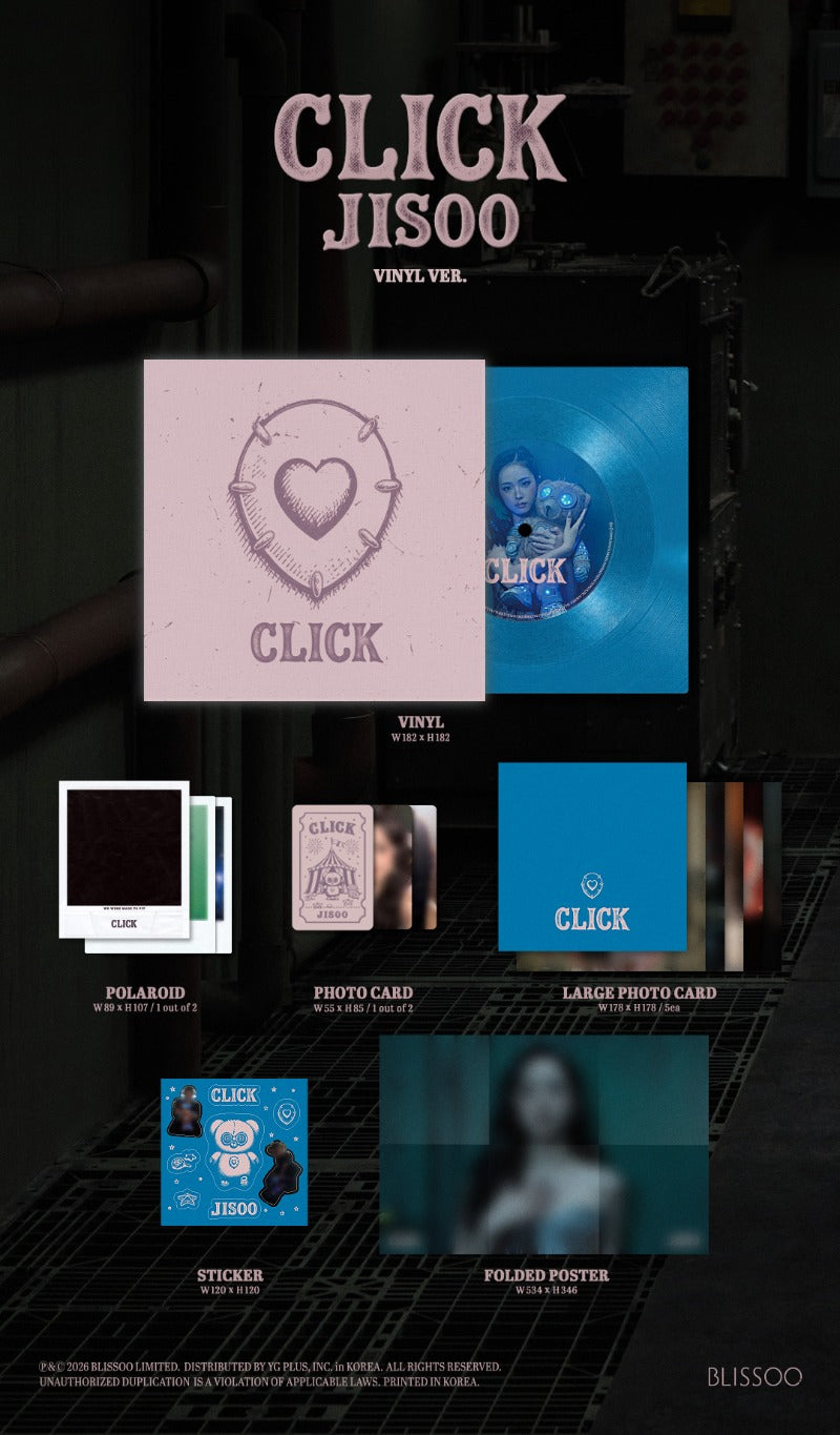 PRE-ORDER JISOO Single Album CLICK (VINYL Version)