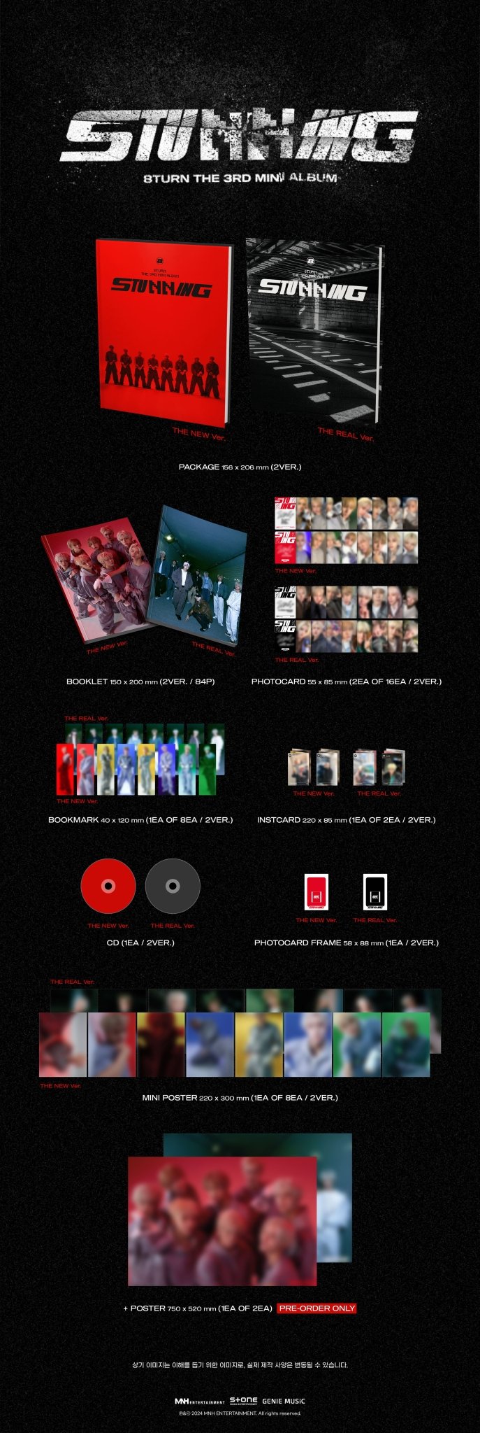 8TURN 3rd Mini Album STUNNING – album (THE NEW (RED) / / ) | HobiEgo