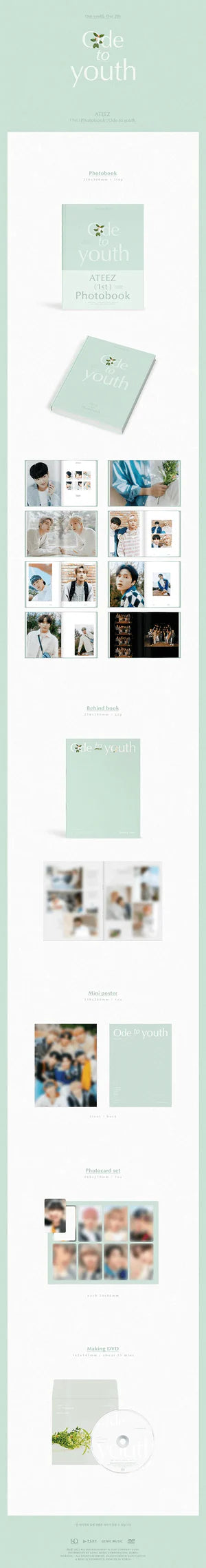 ATEEZ 1ST Photobook Ode to Youth