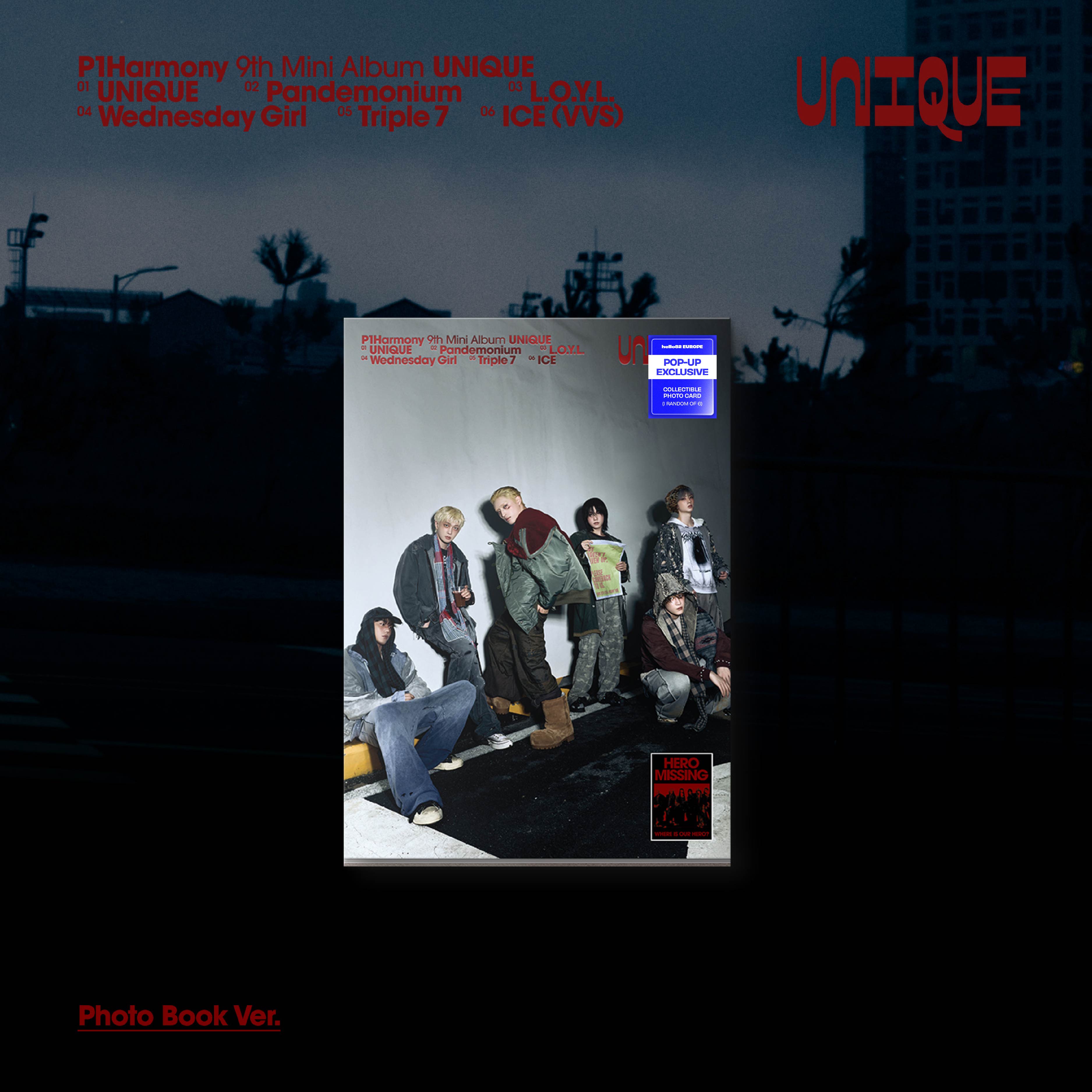 PRE-ORDER P1Harmony 9th Mini Album UNIQUE hello82 Europe POP-UP Exclusive