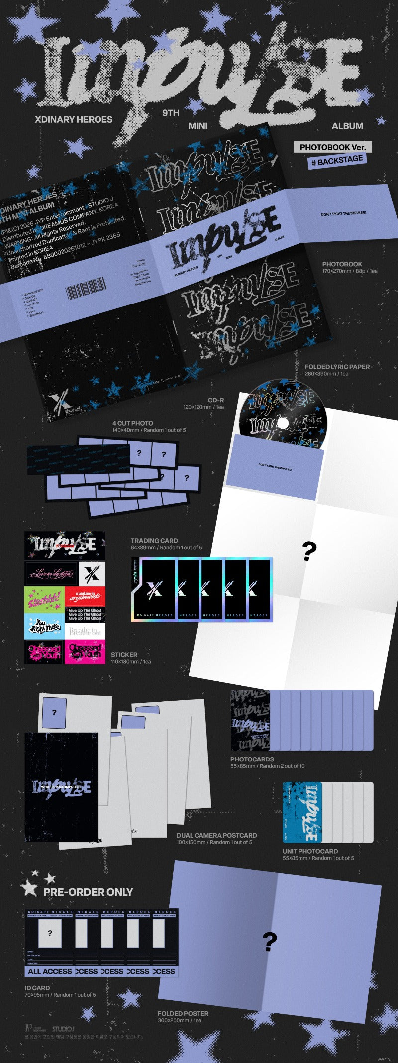 PRE-ORDER Xdinary Heroes 9th Mini Album IMPULSE
