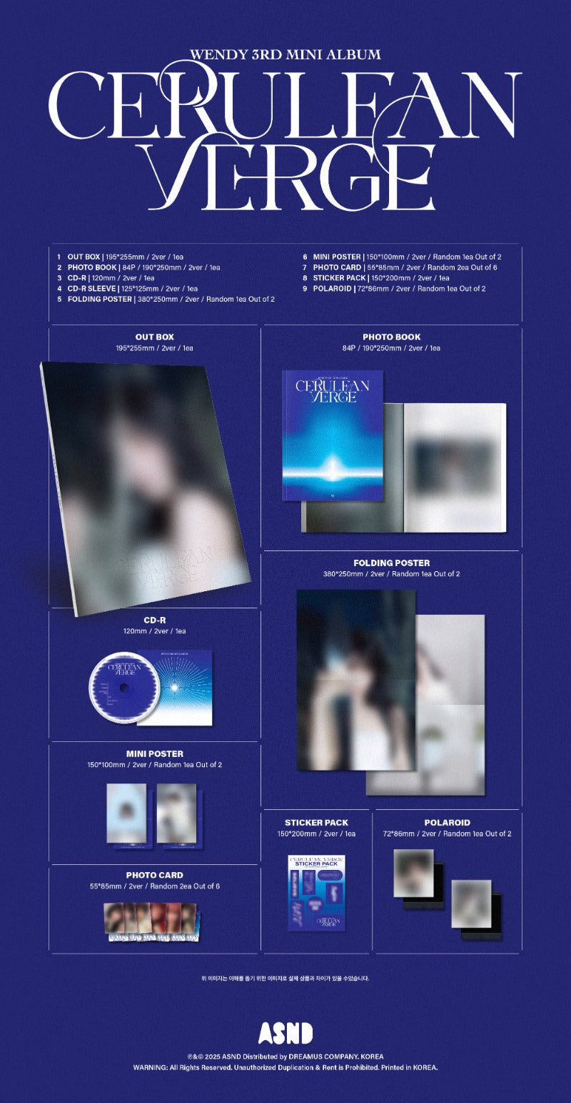 WENDY 3rd Mini Album Cerulean Verge (Photobook Album)