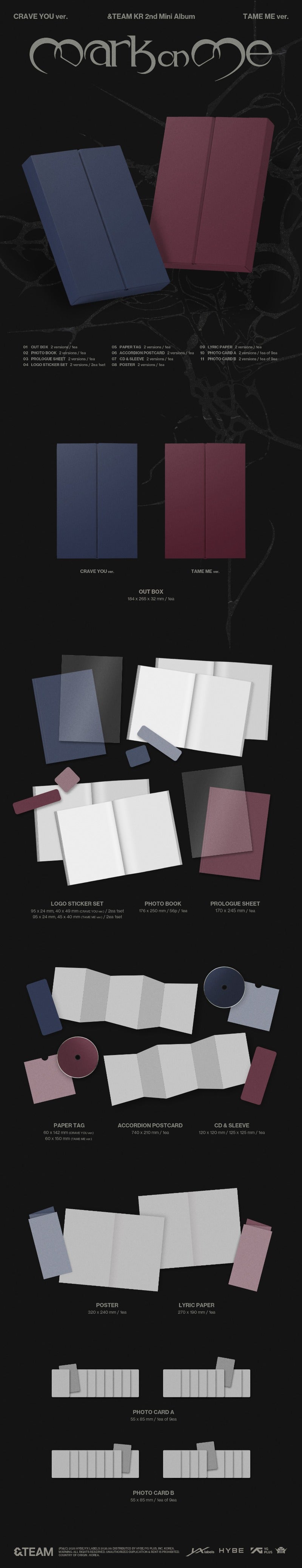 PRE-ORDER &TEAM KR 2nd Mini Album Mark on Me