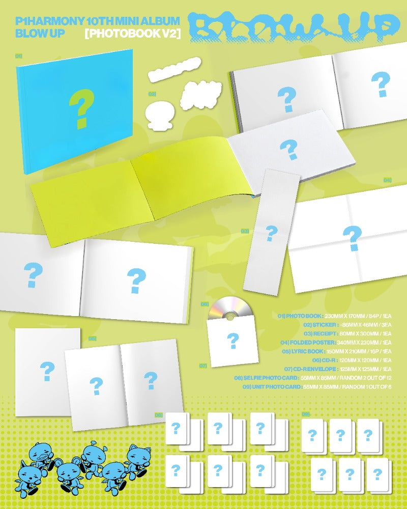 PRE-ORDER P1Harmony 10th Mini Album BLOW UP (Photobook Version) + Weverse POB