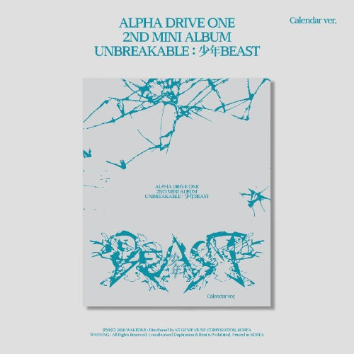 PRE-ORDER ALPHA DRIVE ONE 2nd Mini Album UNBREAKABLE : 少年 BESAT (Calendar Version)