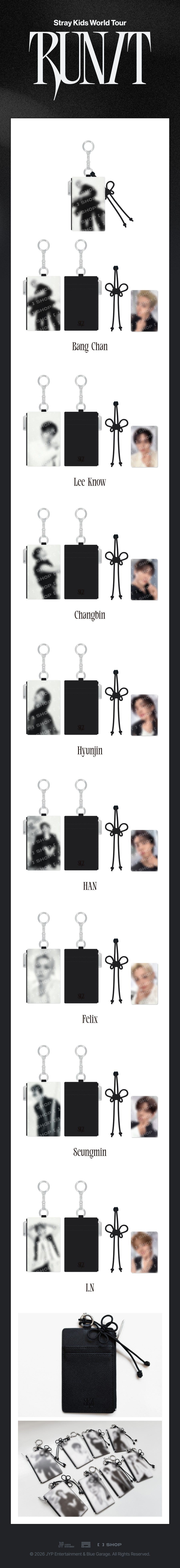 PRE-ORDER Stray Kids World Tour RUN IT MD CARD HOLDER KEYRING