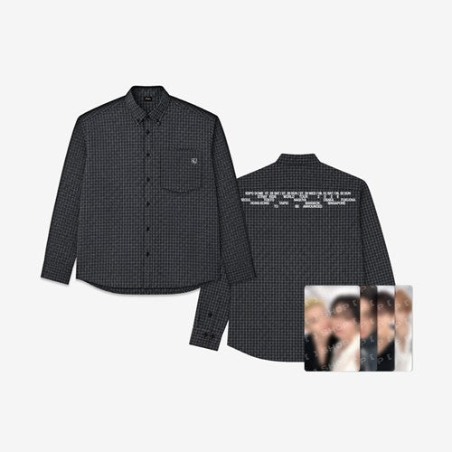 PRE-ORDER Stray Kids World Tour RUN IT MD CHECK SHIRT