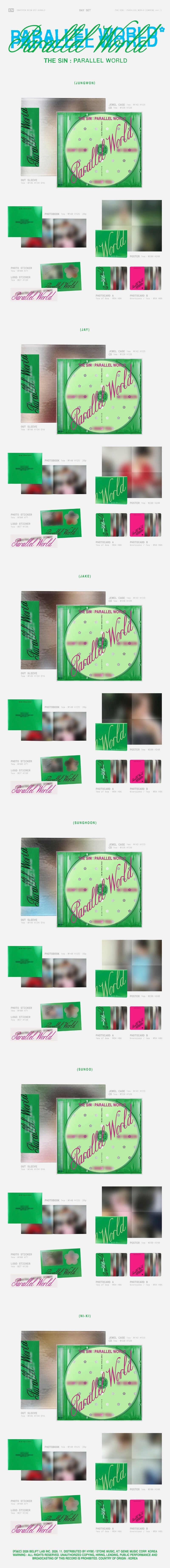 PRE-ORDER ENHYPEN THE SIN : PARALLEL WORLD (ENGENE Version) + Sound Wave POB