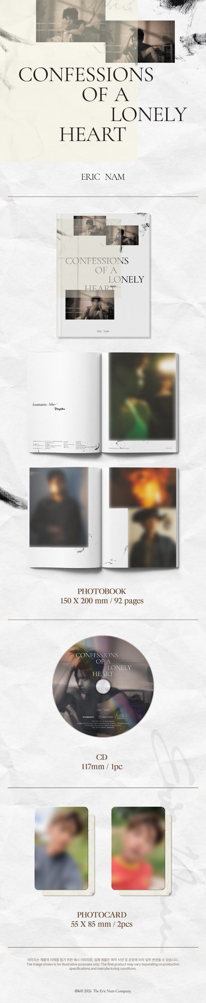 PRE-ORDER Eric Nam Confessions of a Lonely Heart