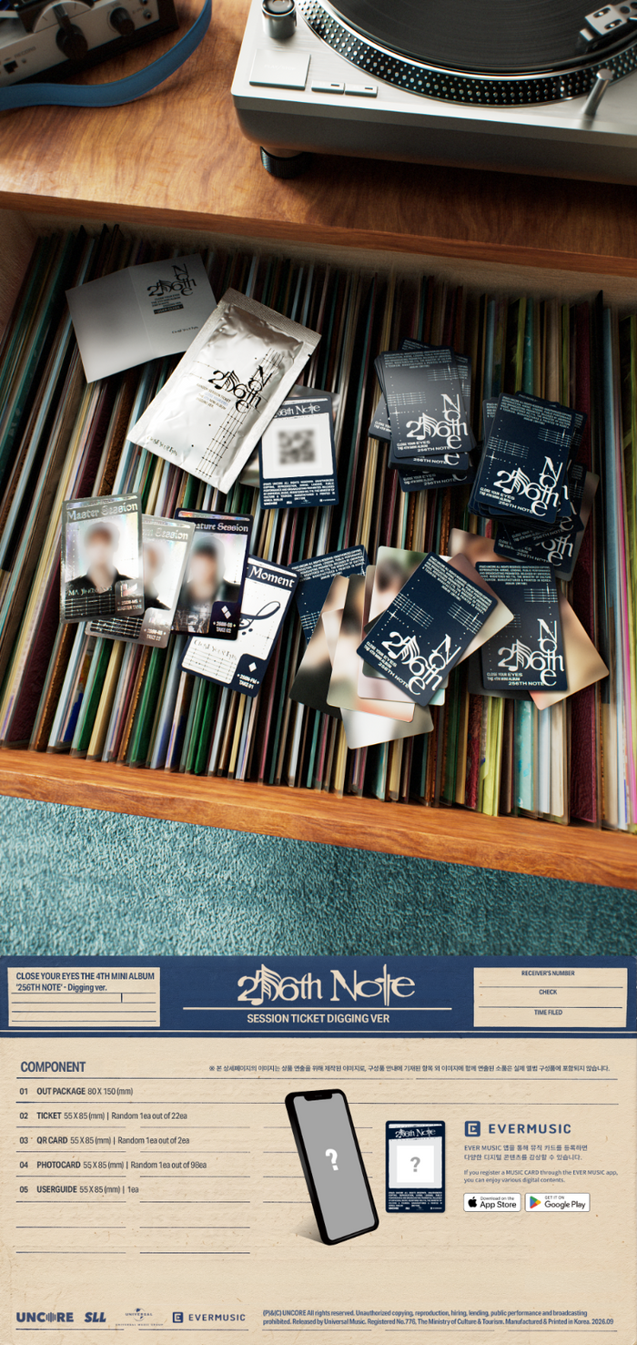 CLOSE YOUR EYES The 4th Mini Album 256th Note (Digging Version) – HobiEgo