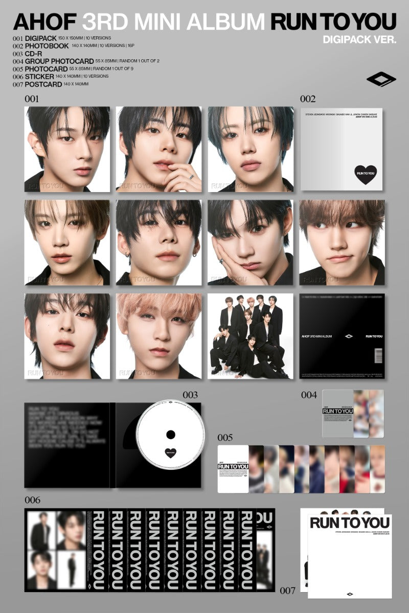 PRE-ORDER AHOF 3rd Mini Album RUN TO YOU (DIGIPACK Version) Random