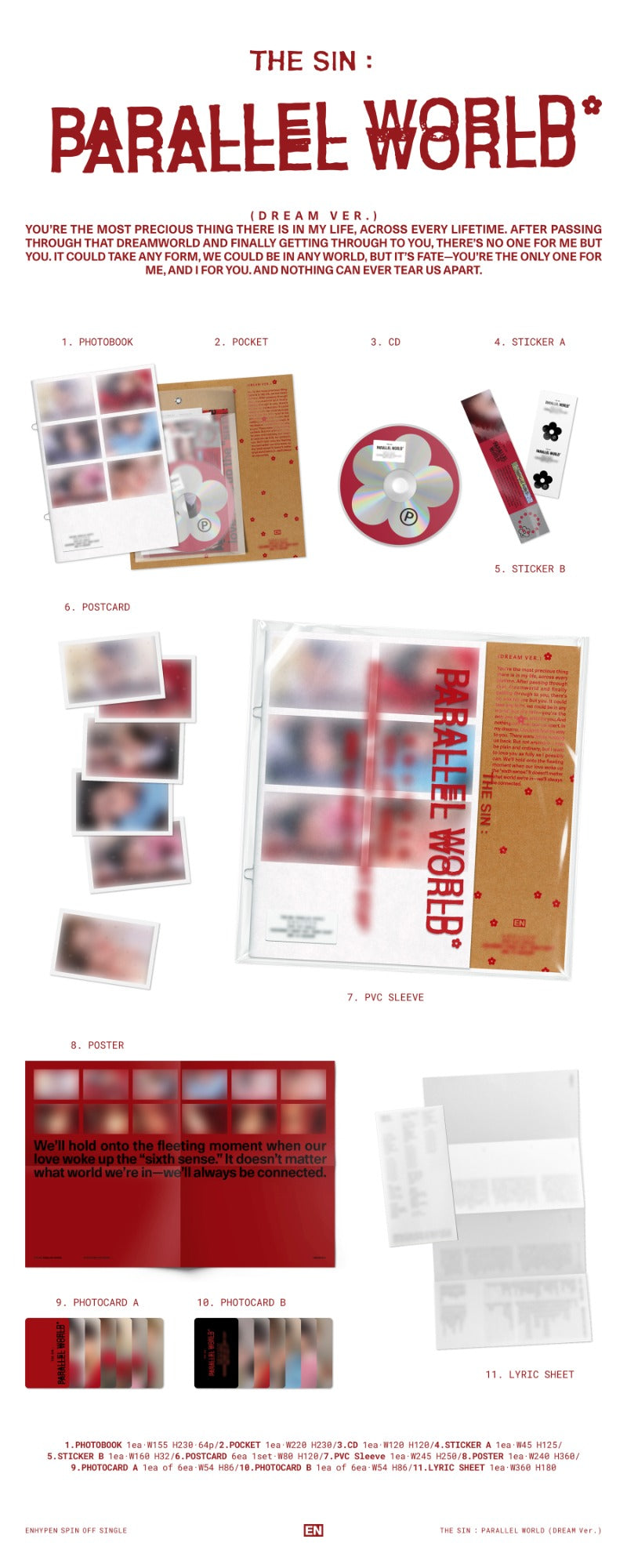 PRE-ORDER ENHYPEN THE SIN : PARALLEL WORLD + Sound Wave POB