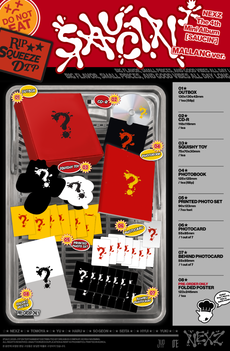 PRE-ORDER NEXZ 4th Mini Album SAUCIN’ (MALLANG Version)