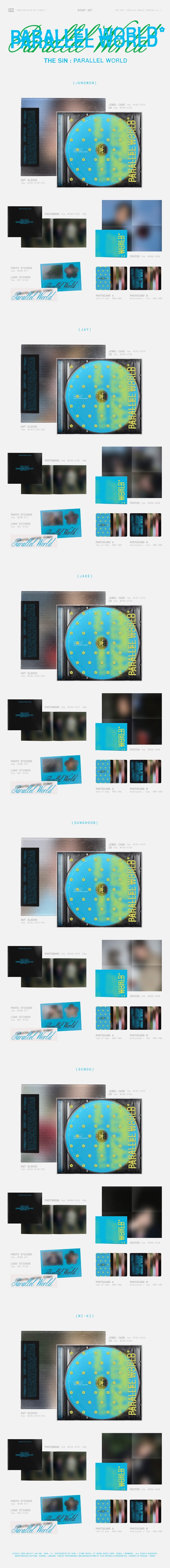 PRE-ORDER ENHYPEN THE SIN : PARALLEL WORLD (ENGENE Version) + Sound Wave POB