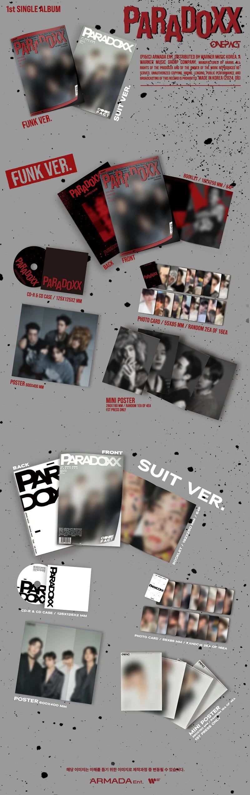 ONE PACT 1st Single PARADOXX (Photobook Version)