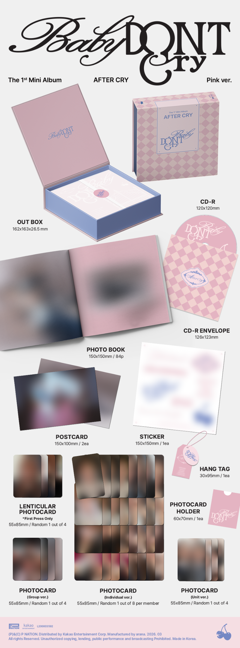 Baby DONT Cry 1st Mini Album AFTER CRY