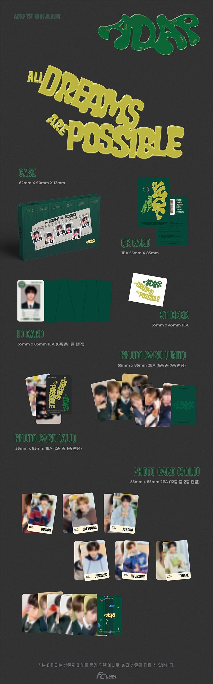 PRE-ORDER ADAP 1st Mini Album ALL DREAMS ARE POSSIBLE (PLATFORM Version)