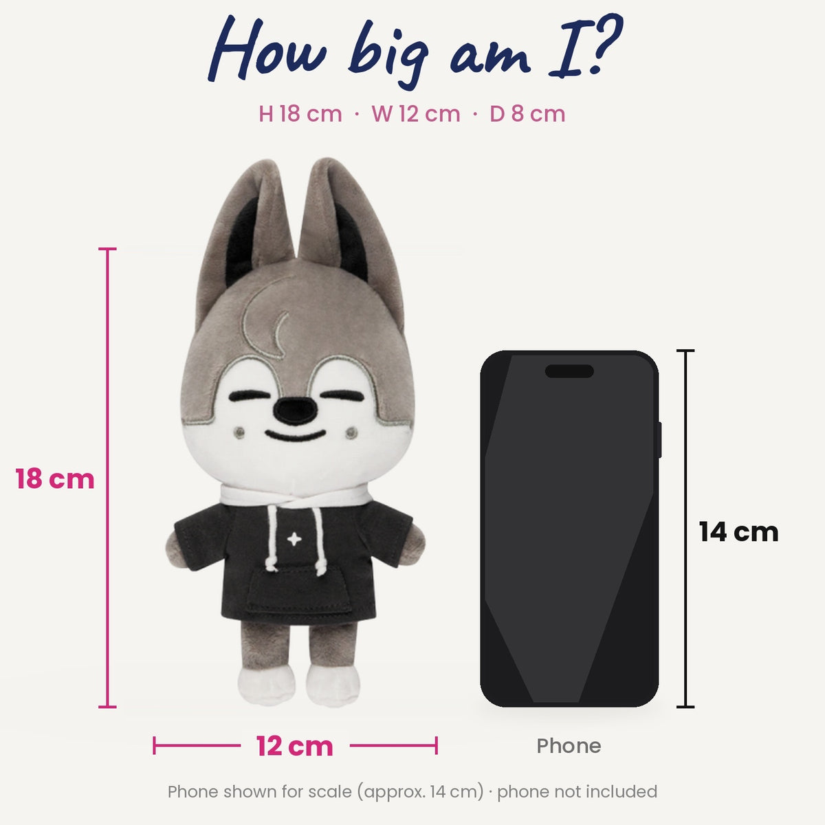Stray Kids SKZOO Plush Original size guide