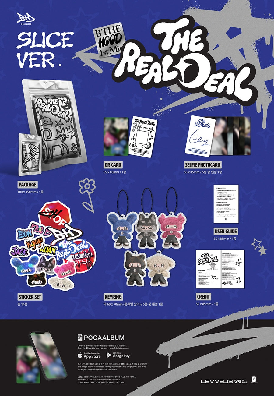 PRE-ORDER B THE HOOD 1st Mini Album THE REAL DEAL (SLICE Version)