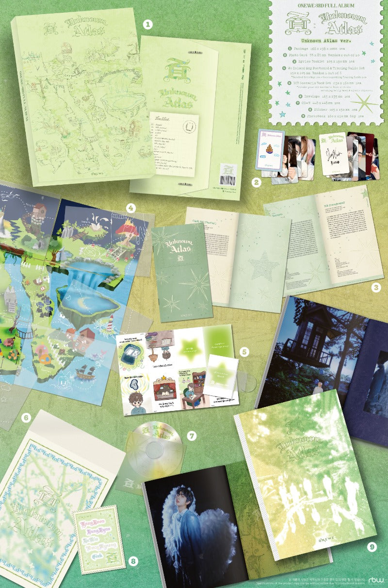 PRE-ORDER ONEWE 3rd Full Album 面 : Unknown Atlas (Unknown Atlas Version)