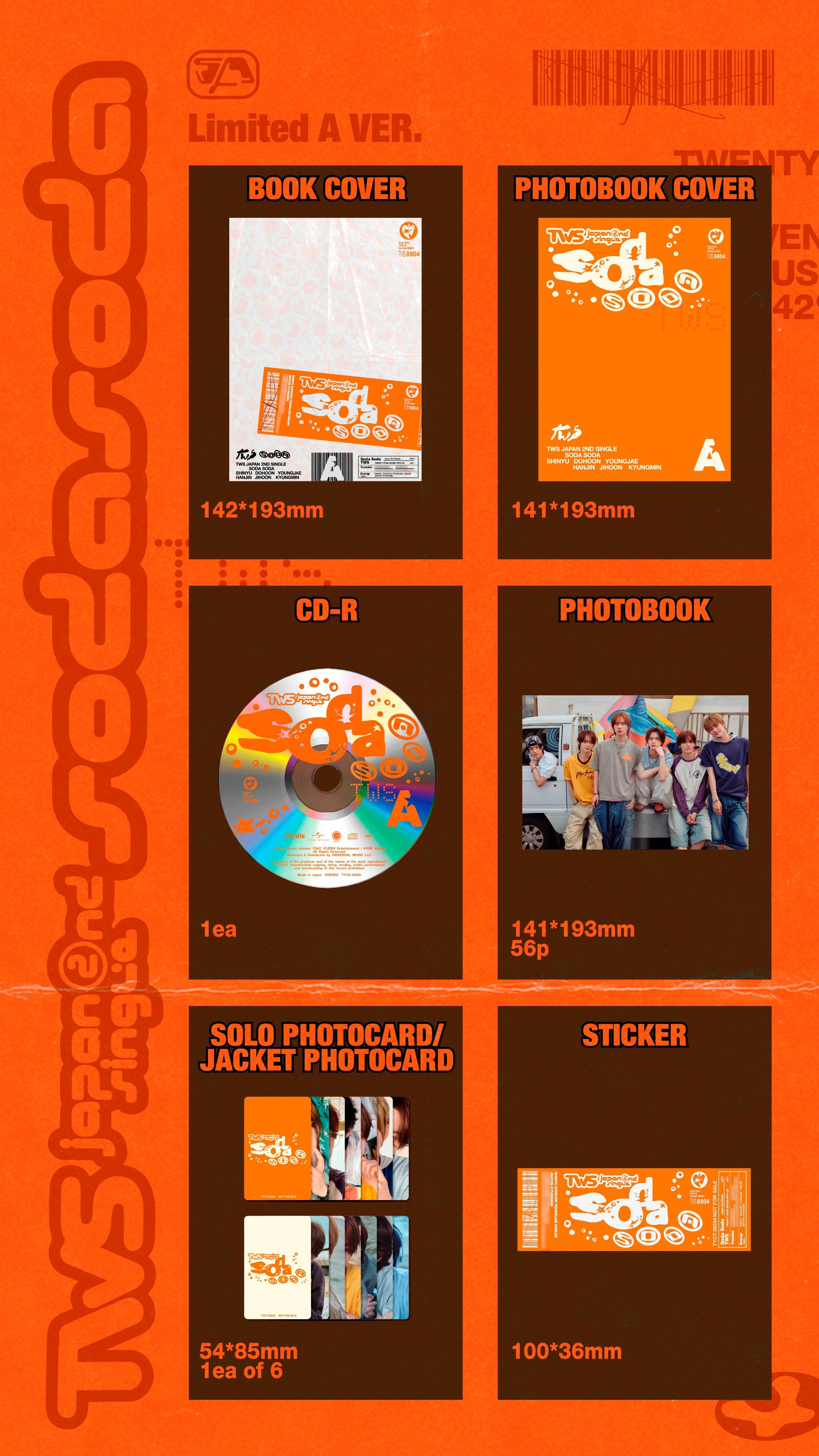 PRE-ORDER TWS Japanese 2nd Single Album SODA SODA (LIMITED A Version)