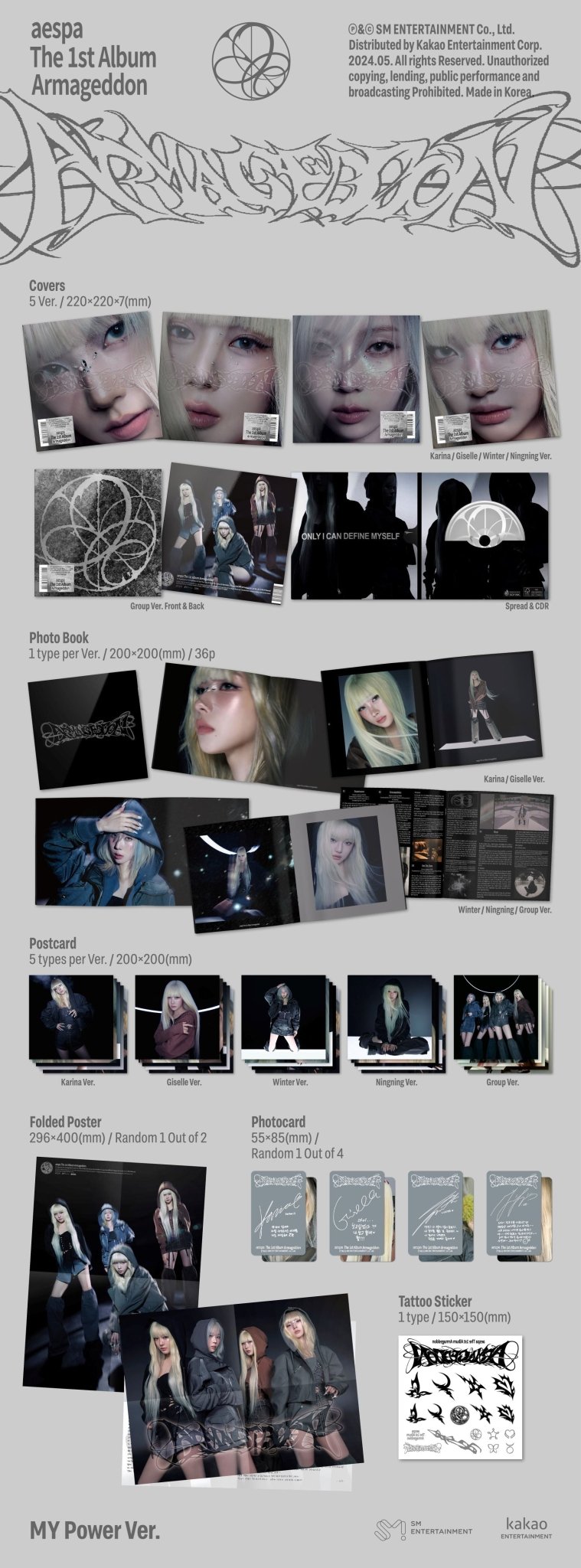 AESPA 1st Full Album Armageddon (MY Power Version) – album (Karina / / ) | HobiEgo