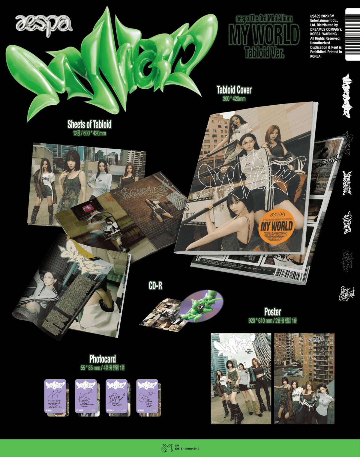AESPA 3rd Mini Album MY WORLD Tabloid Ver. – HobiEgo