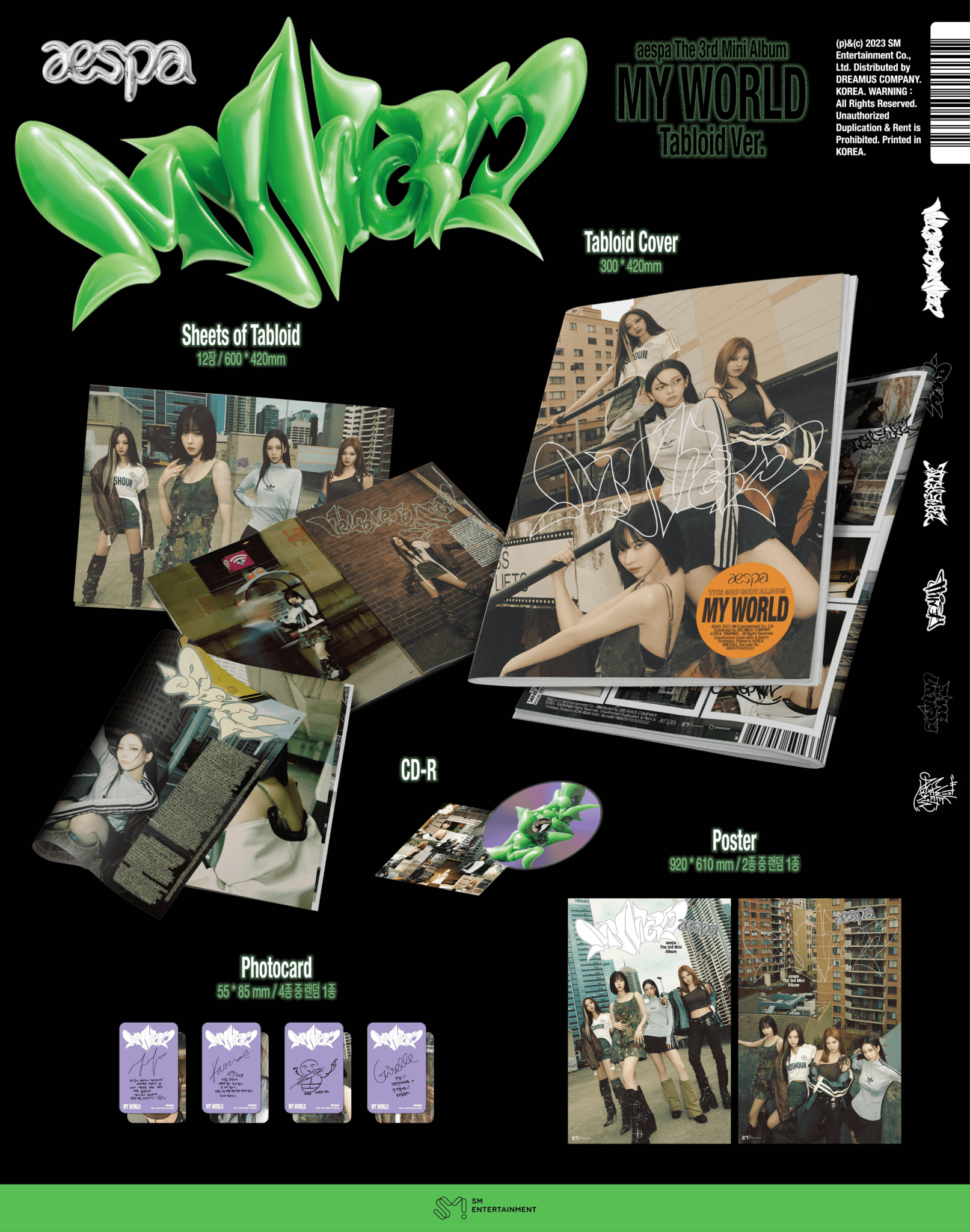 AESPA 3rd Mini Album MY WORLD (Tabloid Version) – album ( / / ) | HobiEgo