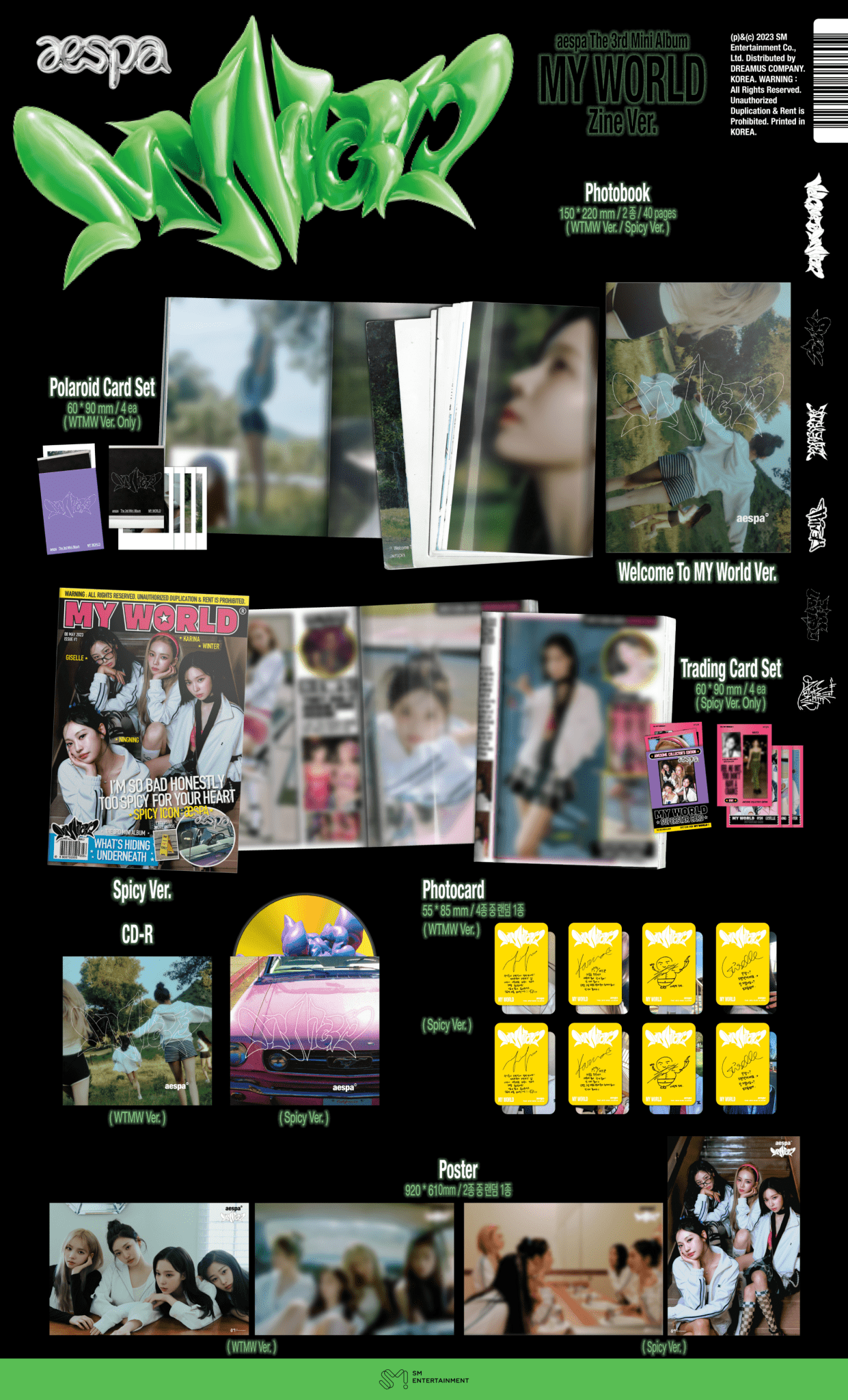 AESPA 3rd Mini Album MY WORLD (Zine Version) – album (Welcome To My World / / ) | HobiEgo