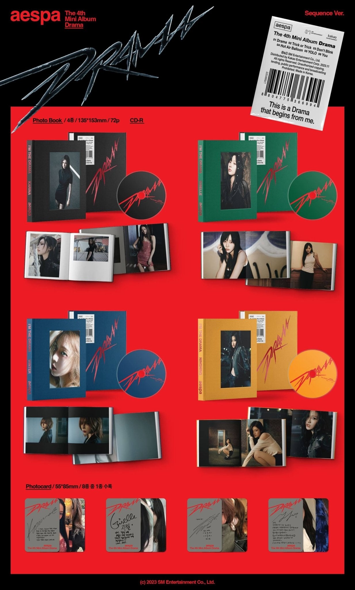 AESPA 4th Mini Album Drama (Sequence Version) – album (Karina / / ) | HobiEgo