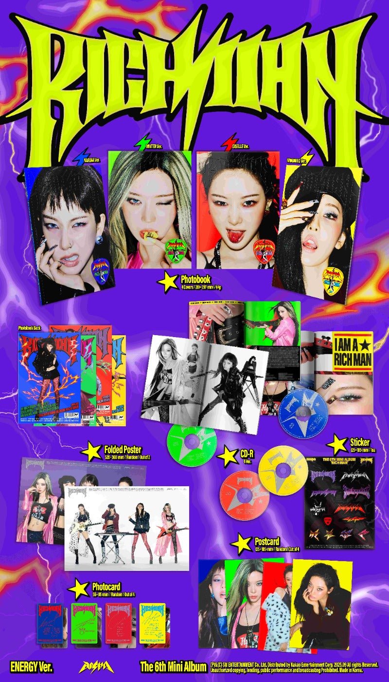 AESPA 6th Mini Album Rich Man (Energy Version) – album (Karina / / ) | HobiEgo