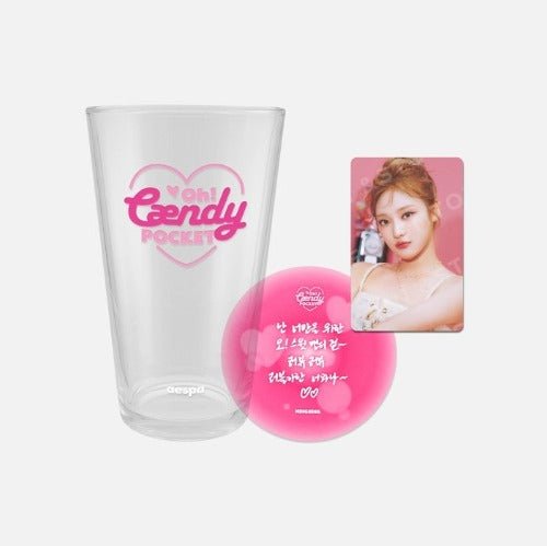 AESPA OH! Caendy Pocket Glass Cup & Coaster Set – Cup (Karina / / ) | HobiEgo
