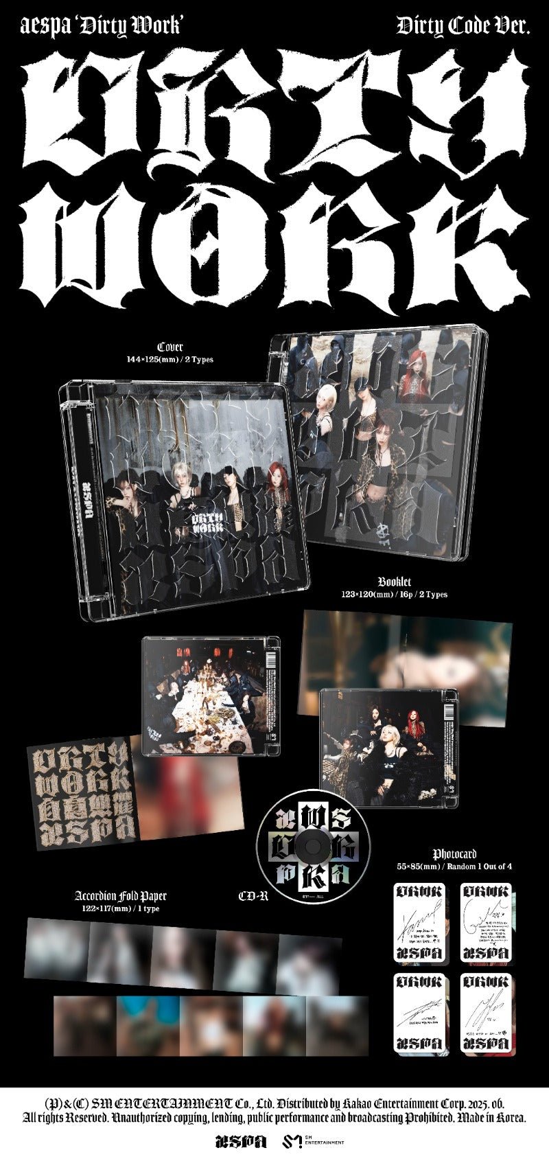 AESPA Single Album Dirty Work (Dirty Code Version) – album (A / / ) | HobiEgo