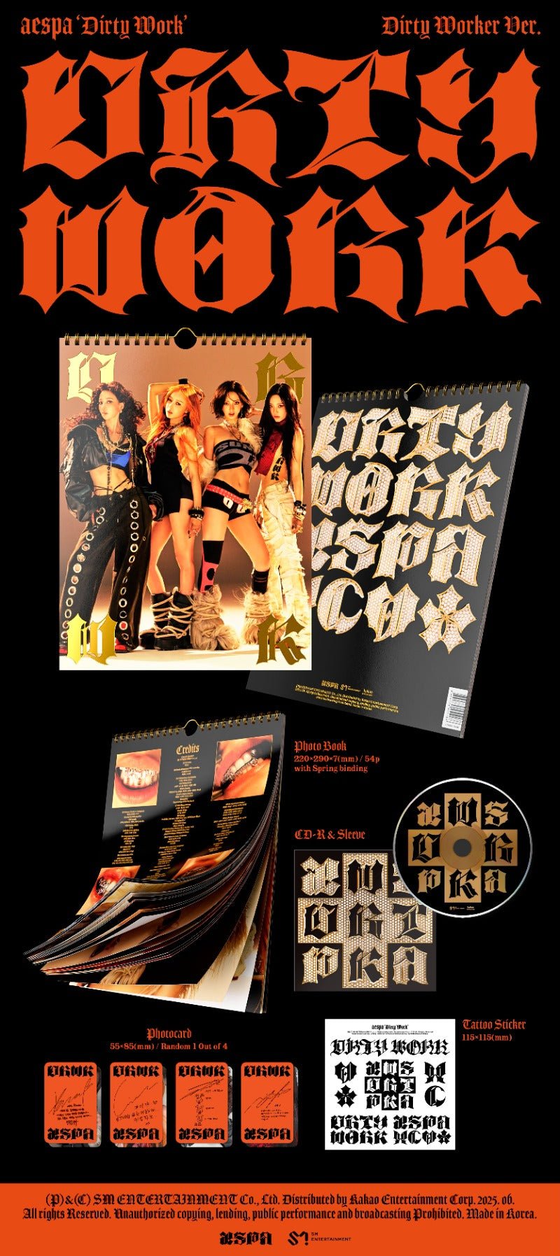 AESPA Single Album Dirty Work (Dirty Worker Version) – album ( / / ) | HobiEgo