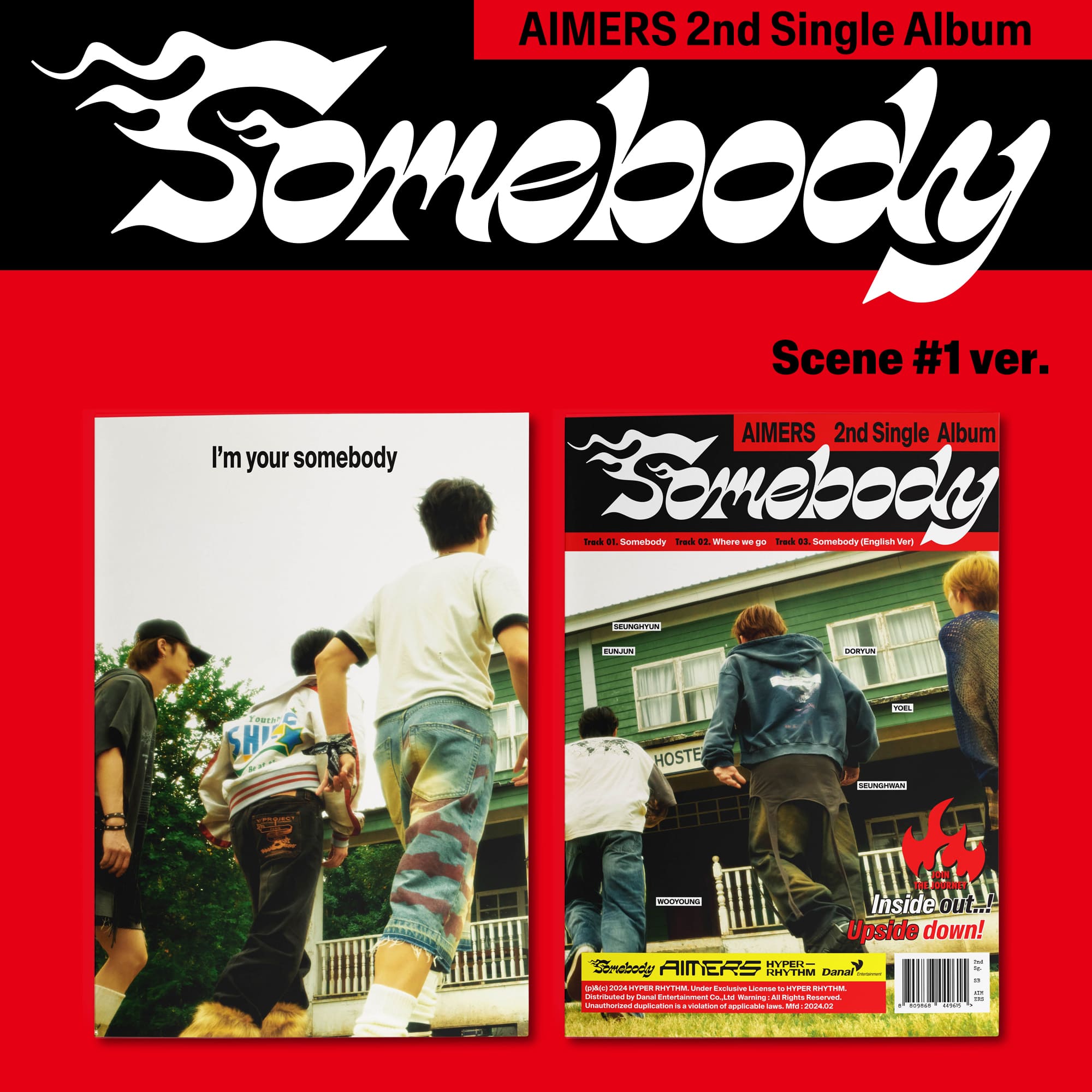 AIMERS 2nd Single Somebody – album (Scene 1 (RED) / / ) | HobiEgo