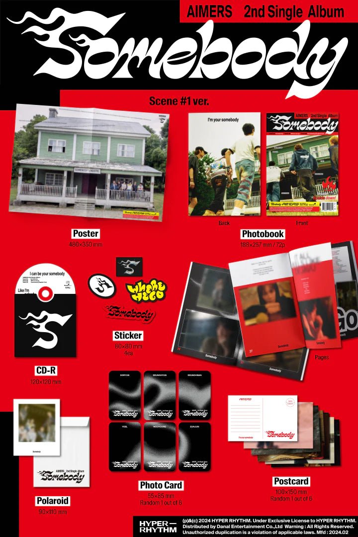 AIMERS 2nd Single Somebody – album (Scene 1 (RED) / / ) | HobiEgo