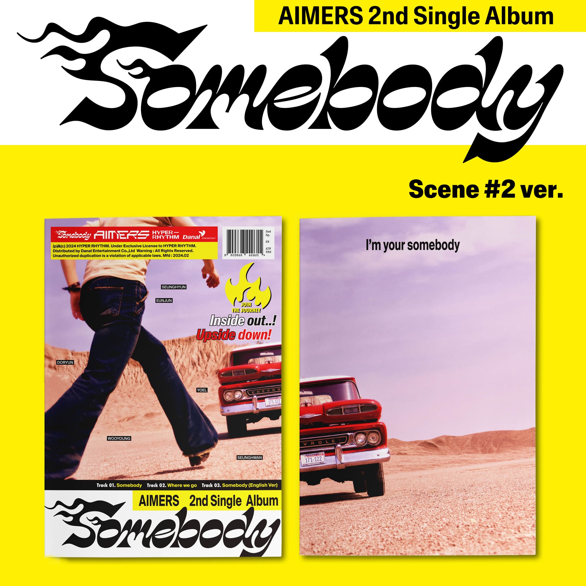 AIMERS 2nd Single Somebody – album (Scene 2 (YELLOW) / / ) | HobiEgo