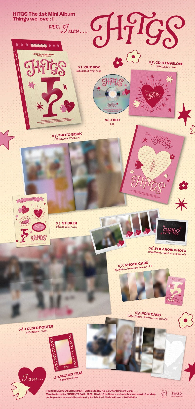 PRE-ORDER HITGS 1st Mini Album Things we love : I