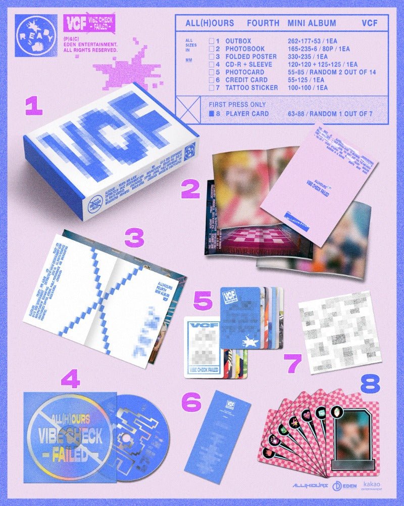 ALL(H)OURS 4th Mini Album VCF – album 8804775457531 (Rumble (RED) / / ) | HobiEgo K - pop Shop