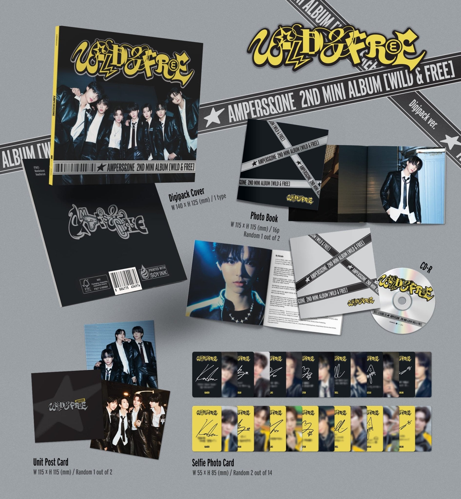 AMPERS&ONE 2nd Mini Album WILD & FREE (Digipack Version) – album ( / / ) | HobiEgo