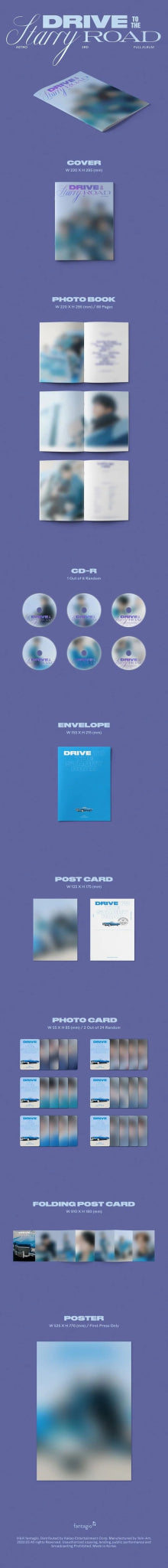 ASTRO 3rd Album Drive to the Starry Road – album (Drive (Members) / / ) | HobiEgo