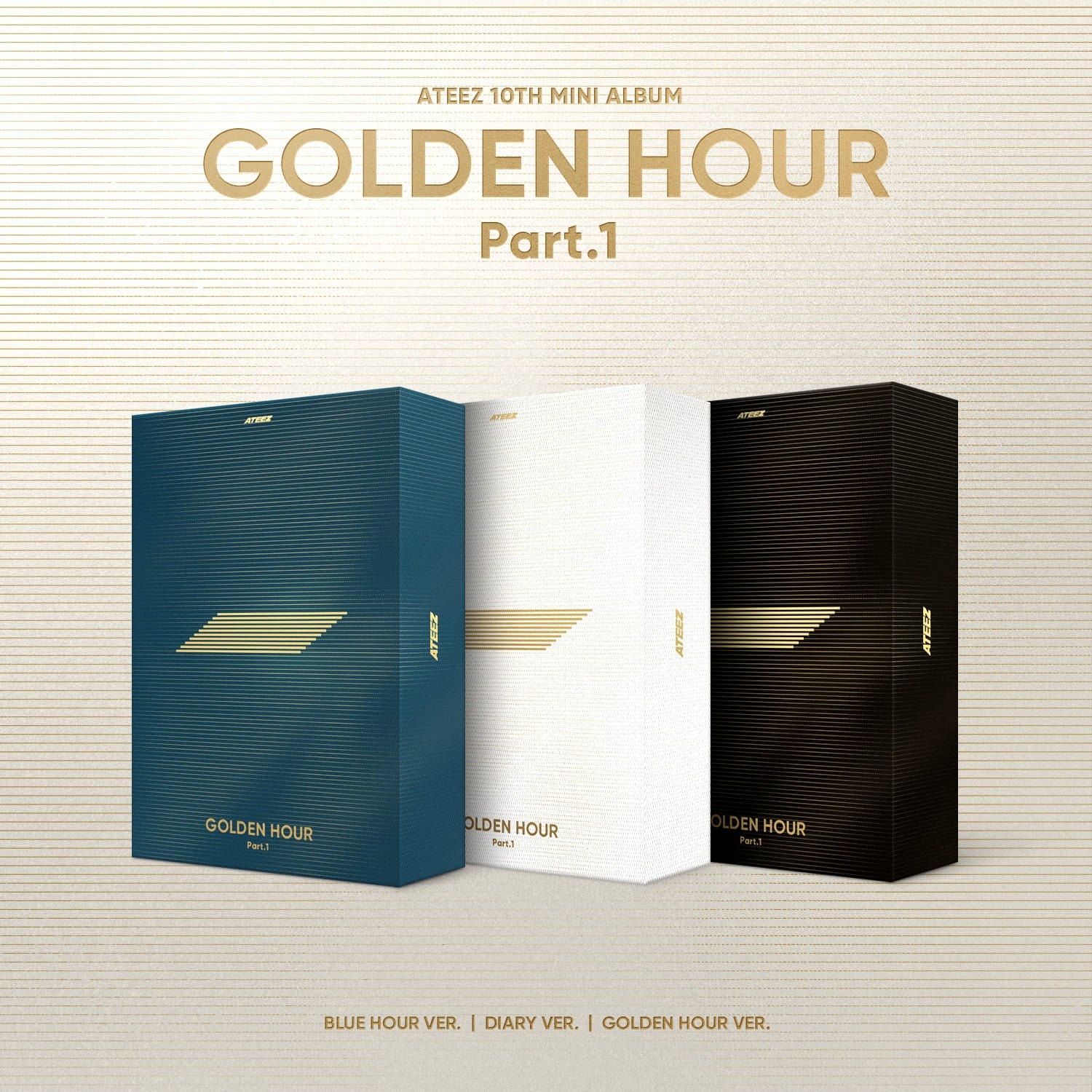 ATEEZ 10th Mini Album GOLDEN HOUR : Part.1 – album (BLUE HOUR (BLUE) / / ) | HobiEgo