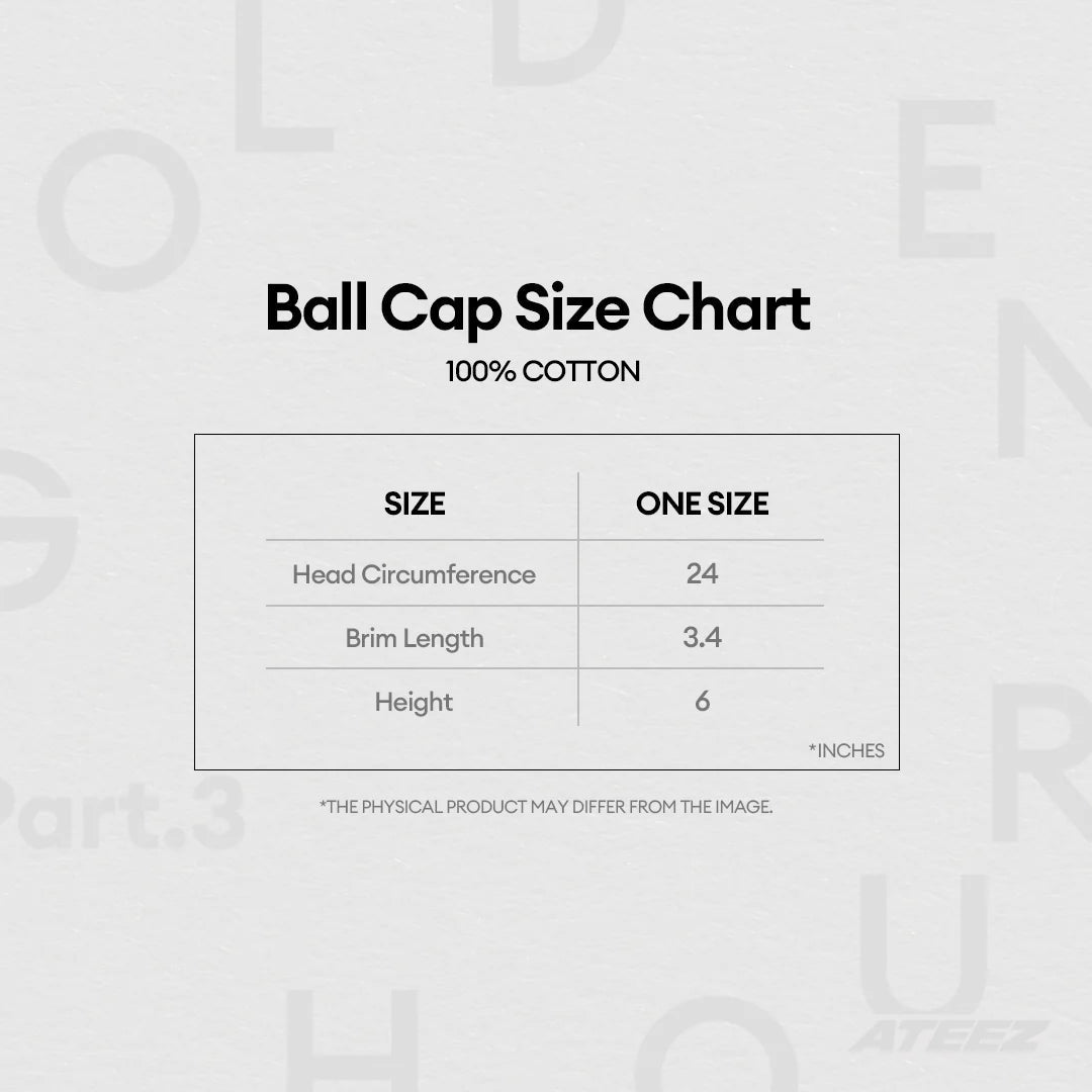 ATEEZ 12th Mini Album GOLDEN HOUR : Part.3 Ball Cap – Clothing ( / / ) | HobiEgo